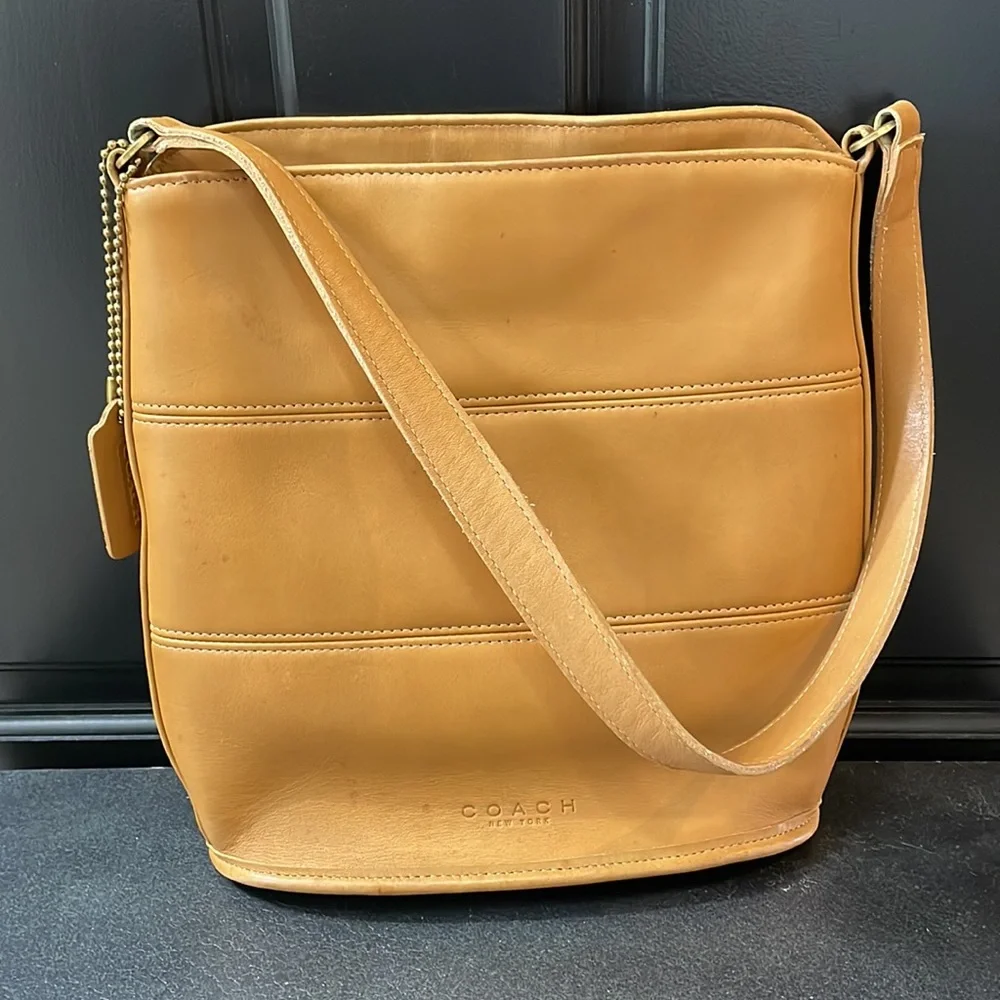 Coach Tan Leather Shoulder Bag - Picture 2 of 16